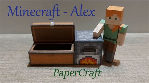 009 DIY Minecraft - Alex Papercraft Model 🙂 - YouTube