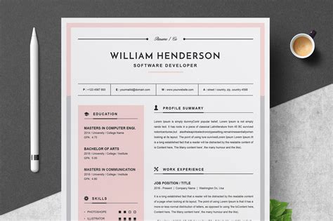 Professional Modern Resume Template Bundle Creative Resume Design | sexiezpix Web Porn