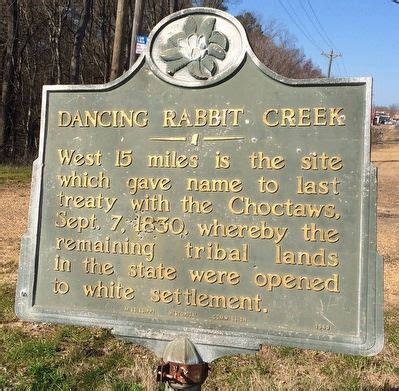 Dancing Rabbit Creek Historical Marker