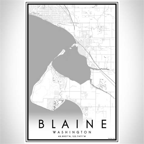 Blaine - Washington Map Print in Classic — JACE Maps