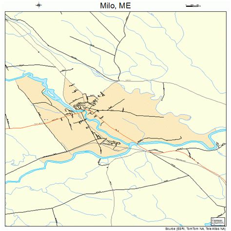 Milo Maine Street Map 2345985