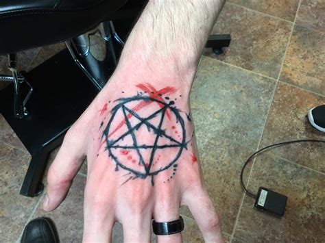 Inverted Pentagram Tattoo