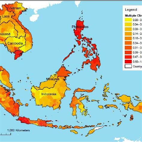 South Asia Population Map