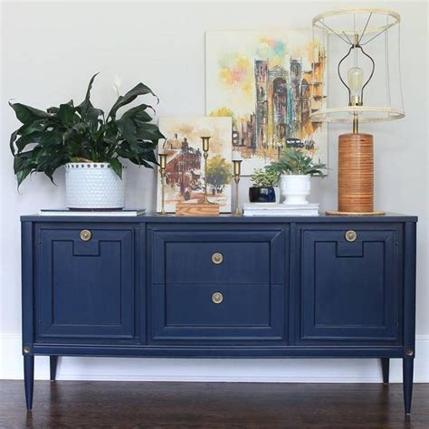 Coastal Blue MCM Console | Blue console table, Decor, Blue painted ...