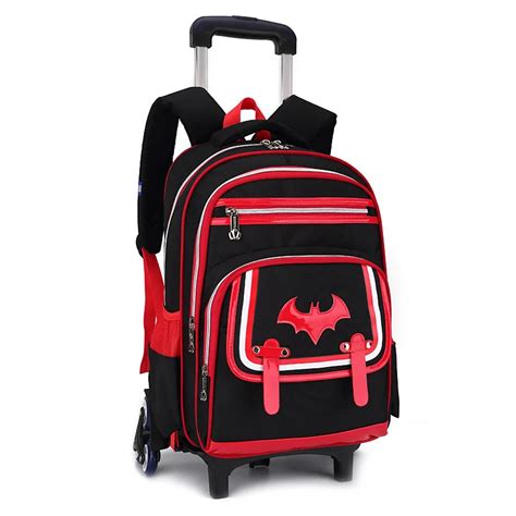 Trolley Children School Bags boys Mochila Kids Backpacks With Wheel ...