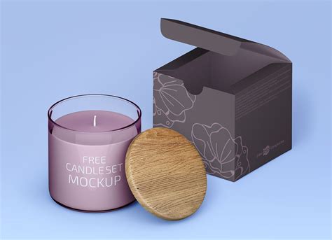 Free Scented Jar Glass Candle Packaging Mockup PSD Set - Good Mockups