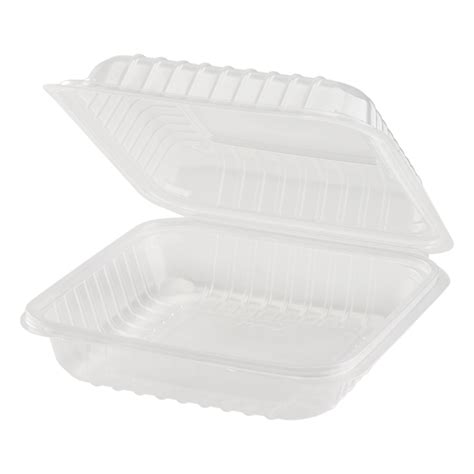 KARAT 8" SINGLE COMPARTMENT TO GO CONTAINER TRANSPARENT, POLYPRO ...