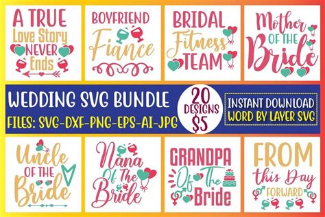 Wedding SVG Bundle Vol.12 Bundle · Creative Fabrica