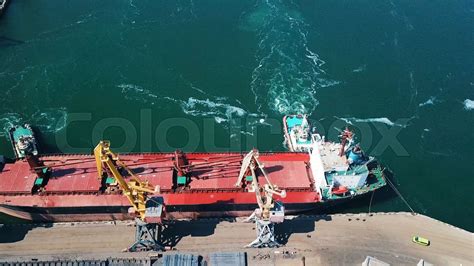 aerial view of terminal in port | Stock image | Colourbox