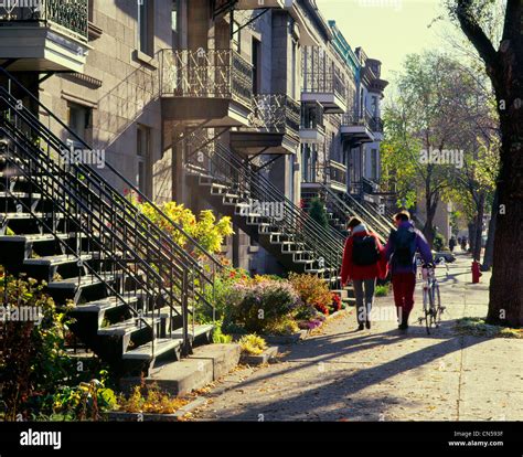 St. Hubert Street Neighborhood, Montreal, Quebec Stock Photo - Alamy