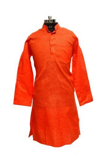 Cotton Plain Bhagwa Rang Kurta at Rs 250/piece in Bhopal | ID: 20224461591