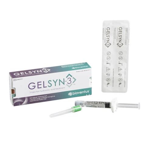 Bioventus Gelsyn-3 Injection, 8.4Mg/Ml, Pfs, 2Ml | Pipeline Medical