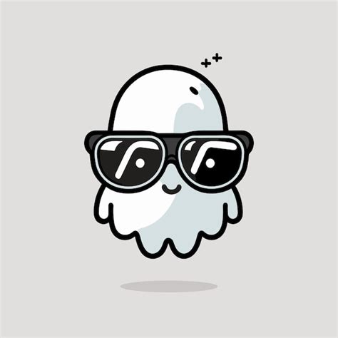 Premium Vector | Cute funny little cartoon ghost character in ...