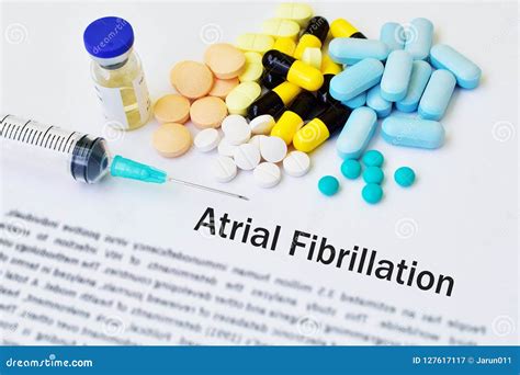 Drugs for Atrial Fibrillation Disease Treatment Stock Image - Image of atrial, infarction: 127617117