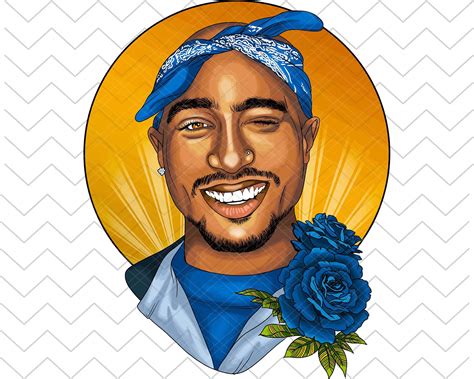 Tupac Shakur Blue Bandana 2PAC Makaveli MC New York Hip | Etsy