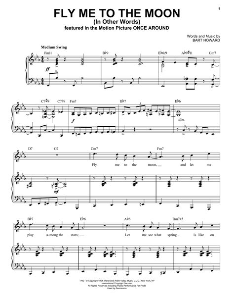 Jacob Koller Fly Me To The Moon Sheet Music (Piano Solo) In C Major ...