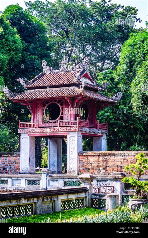 Vietnam temple in Hanoi, Vietnam Stock Photo - Alamy