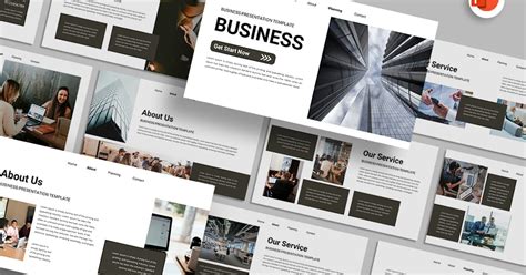 Business - Dashboard PowerPoint Template Incl. process & media - Envato ...