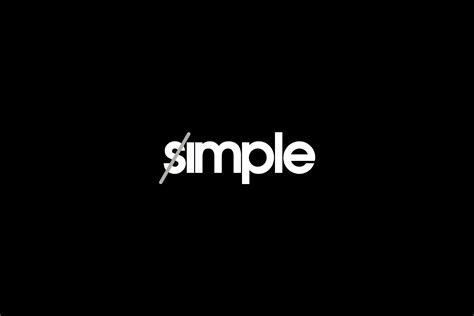 the word simple written in white on a black background