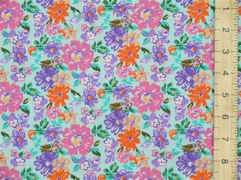 Printed Polycotton Fabric Floral