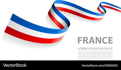 Banner with french flag colors Royalty Free Vector Image