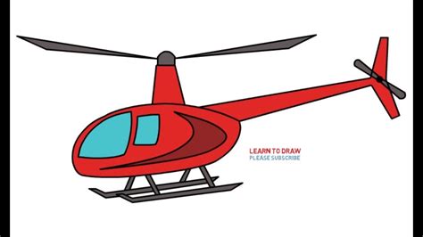 How To Draw a Helicopter Step By Step Easy For Kids - YouTube