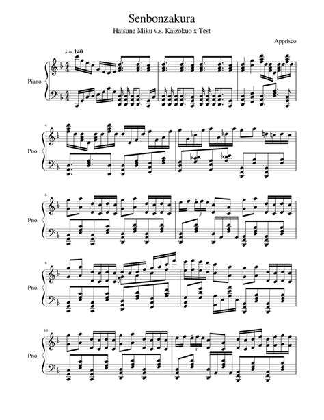 Senbonzakura Sheet music for Piano (Solo) | Musescore.com