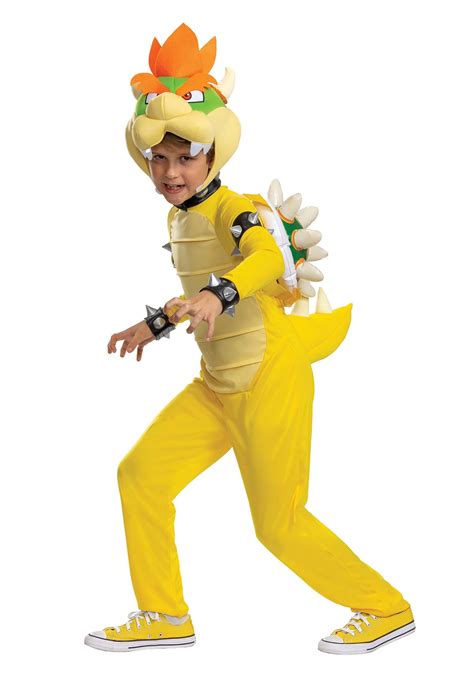 Super Mario Brothers Bowser Deluxe Costume for Kids | Video Game Costumes