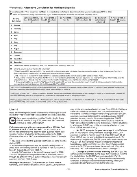 Download Instructions for IRS Form 8962 Premium Tax Credit (Ptc) PDF, 2022 | Templateroller