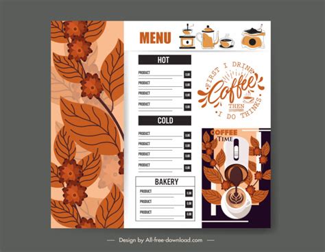 Cafe menu template contrast design classic elegance Vectors images graphic art designs in ...