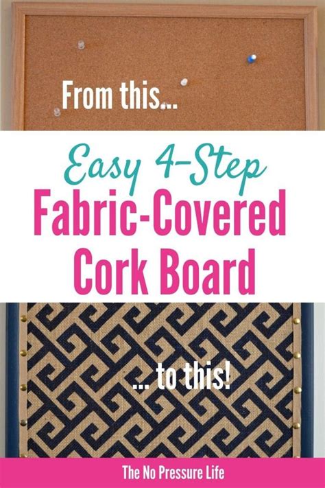 Cork Board Makeover with Fabric: An Easy DIY Project in Just 4 Steps! in 2020 | Cork board, Diy ...