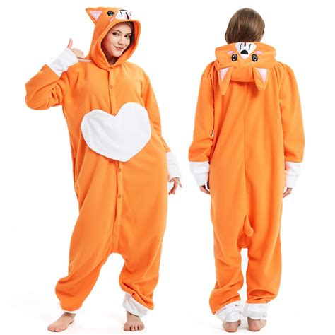 Corgi Dog Onesie Pajamas for Adult & Teens Animal Onesies - Luckyonesie.com