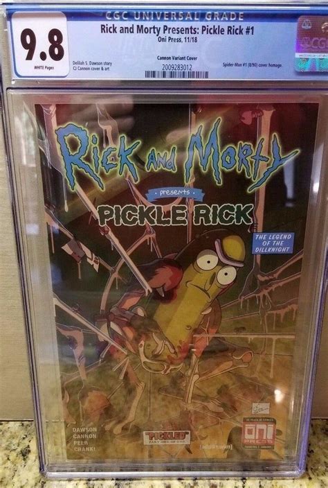 RICK AND MORTY PRESENTS: PICKLE RICK #1 (SPIDER-MAN HOMAGE) 9.8 NM/MT ...