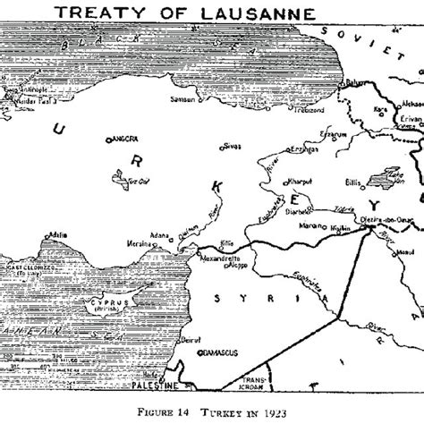 turkey's original map in treaty of Lausanne and the modern tukey's ...