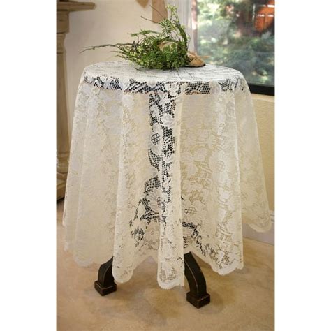 Tablecloth Lace Round Ivory 60 inches - Walmart.com - Walmart.com