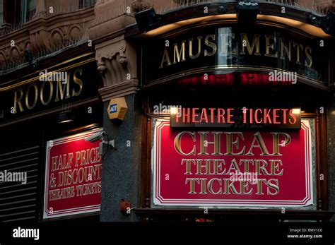 Box Office selling cheap theatre tickets, Leicester Square, London, UK Stock Photo - Alamy