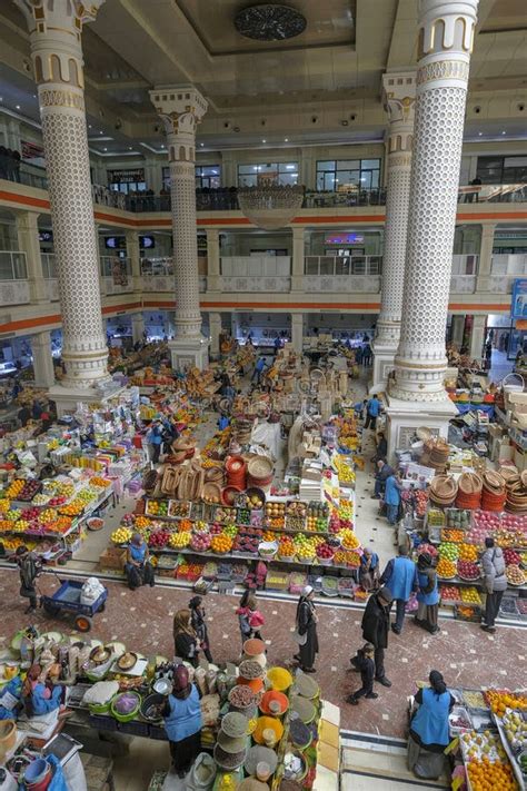 Mehrgon Market in Dushanbe, Tajikistan Editorial Stock Photo - Image of ...