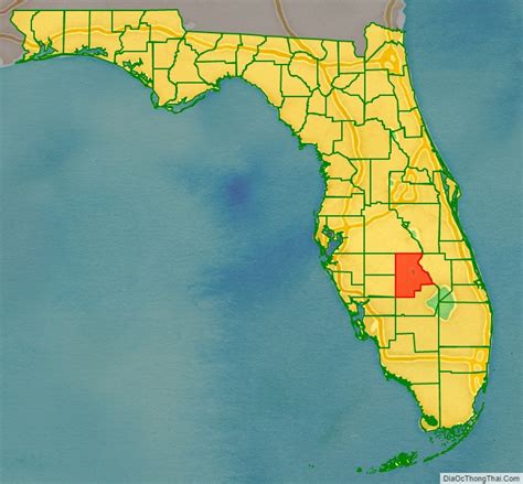 Map of Highlands County, Florida - Địa Ốc Thông Thái