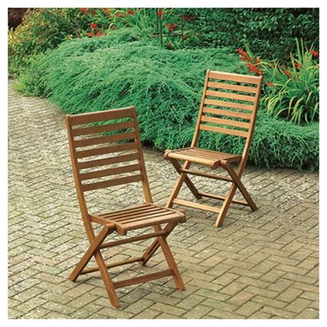 Buy Windsor Wooden Folding Garden Dining Chair, 2 Pack from our Wooden Garden Furniture range ...