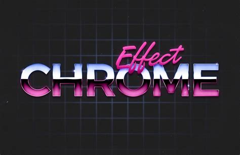 80s Chrome Text Effect | Text effects, Photoshop text effects, Photoshop freebies