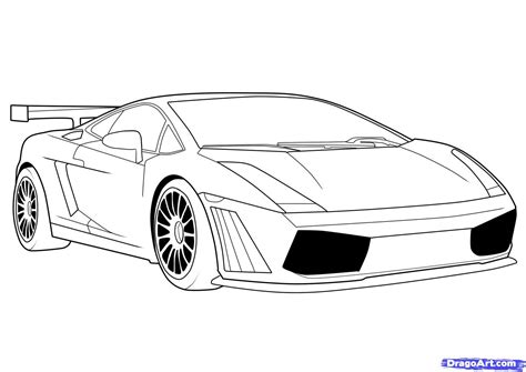 How to Draw a Lamborghini, Step by Step, Cars, Draw Cars Online, Transportation, FREE Online ...