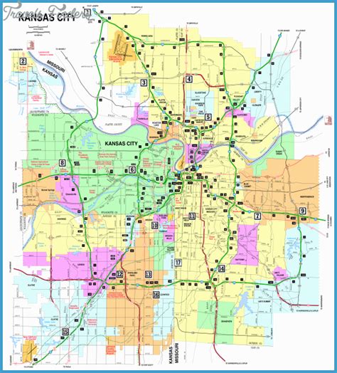 Kansas City Metro Map - TravelsFinders.Com