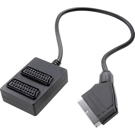 SCART TV/monitor Y adapter [1x SCART plug - 2x SCART socket] 0.2 from ...