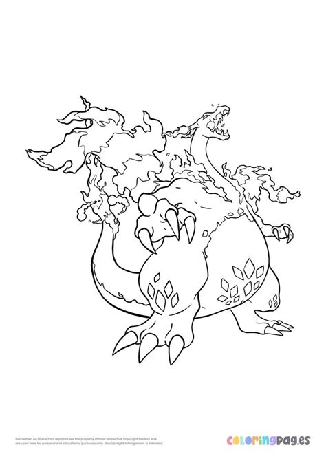 Pokemon Gigantamax Charizard Coloring Pages Realtec | The Best Porn Website