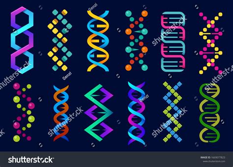 Forma abstracta del ADN helix, iconos: vector de stock (libre de ...