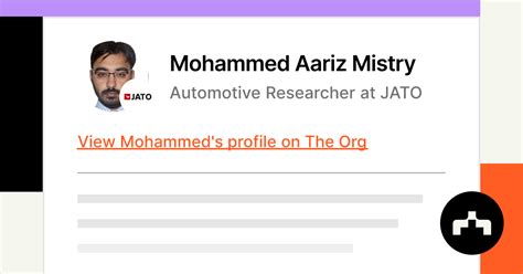 Mohammed Aariz Mistry - Automotive Researcher at JATO | The Org