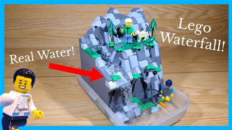 I Built A LEGO Waterfall That Uses REAL Water! - YouTube