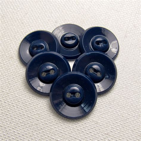 Navy Gloss: 3/4" (19mm) Navy Blue Buttons - Set of 6 Matching Vintage Buttons by SkeeterBitz on ...