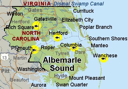 Fishing Maps showing the Albemarle Sound in 2021 | Albemarle sound ...