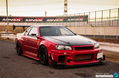 Wallpaper: ATTKD R34 Nissan Skyline GT-R - Farmofminds